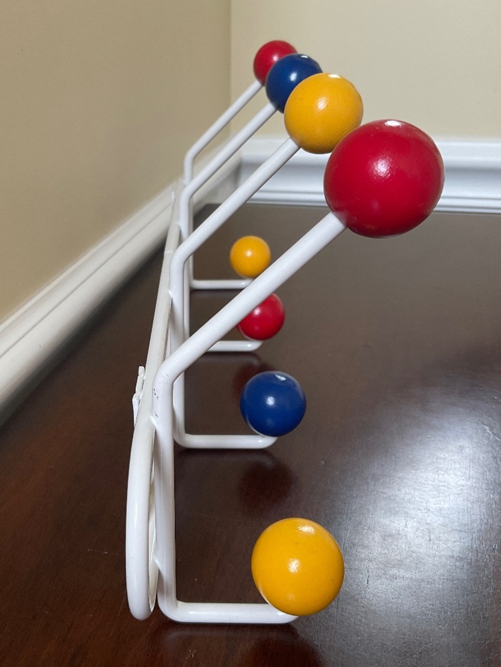 Vintage Mid-Century Modern Style Colorful Ball Wall-Mounted Coat Rack